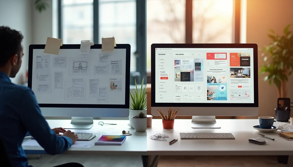 UX design and UI design