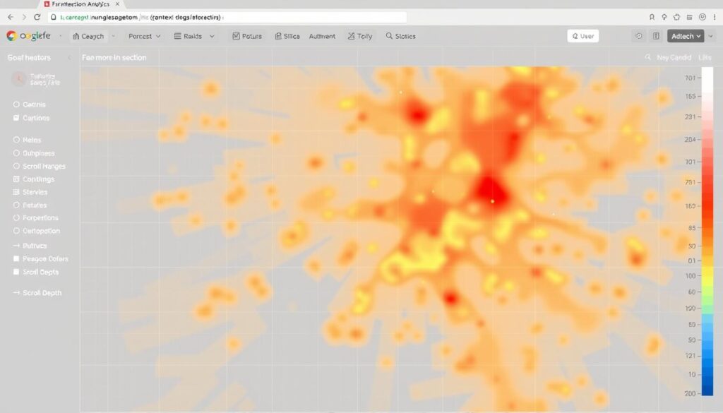 Screenshot of heatmap analysis showing user interaction patterns that impact UX and SEO rankings Screenshot of heatmap analysis showing user interaction patterns that impact UX and SEO rankings